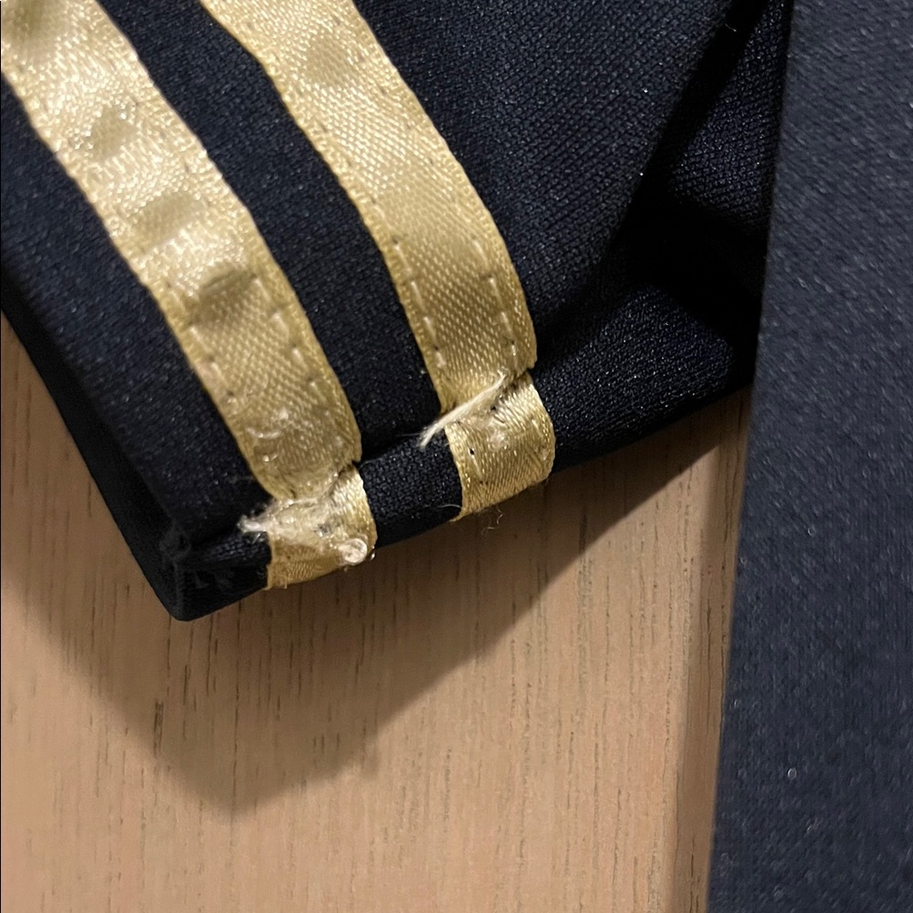 Navy Blue Sailor Dress with Gold Accents - Picture 5 of 10